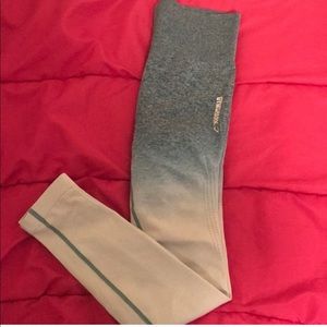 Teal ombré gym shark leggings